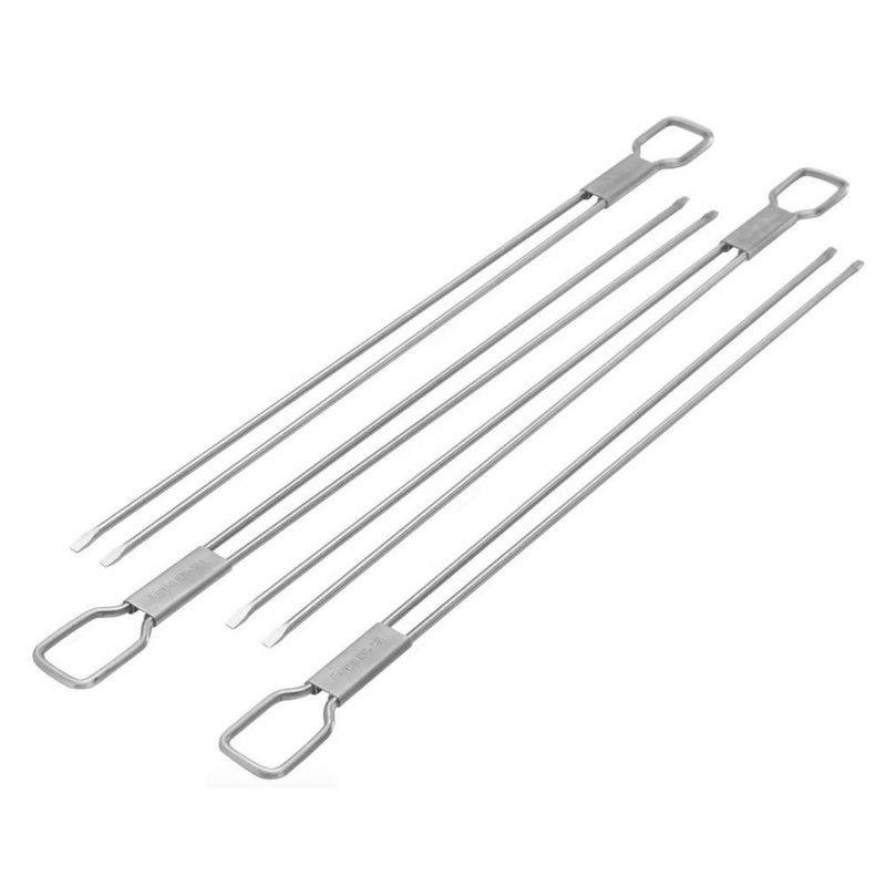 Broil King Stainless Steel Dual Prong Skewers, Set of 4