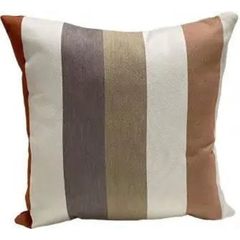 Casual Cushion 20" Throw Pillow Chroma Stripe II Rust