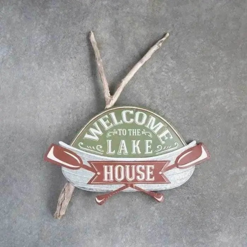 Welcome to the Lake House Metal Wall Decor