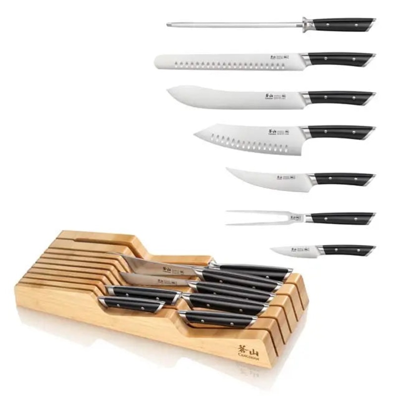 Cangshan Helena Black 8pc BBQ In-Drawer Set