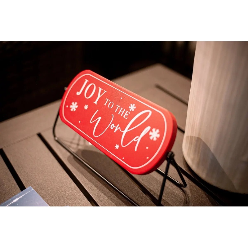 Reversible Wood Holiday Sign with 2 Holiday Sayings