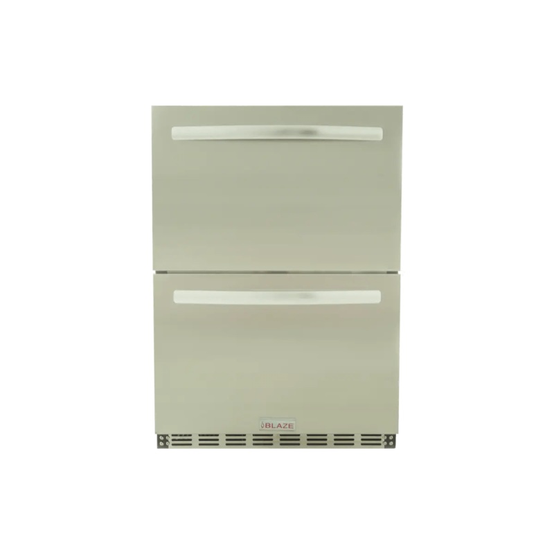 Blaze 24" Outdoor-Rated Double Drawer Refrigerator, 5.1 cu. ft. BLZ-SSRF-DBDR5.1