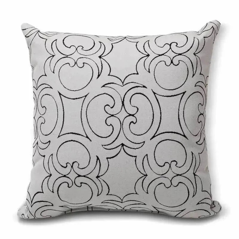 Casual Cushion 15" Throw Pillow in Arabesque Alabaster