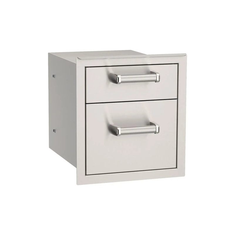 Fire Magic Premium Flush 14-Inch Double Access Drawer With Soft Close