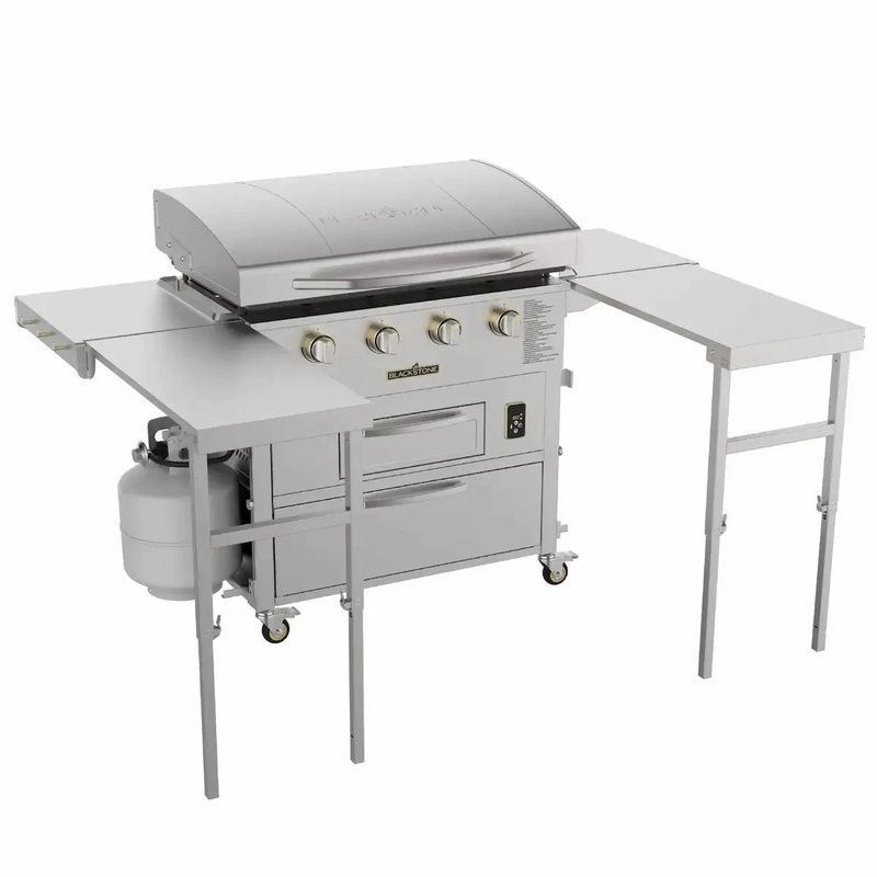 Blackstone Select 36 inch Griddle Air Fryer Combo with Dual Side Tables and Storage Drawers