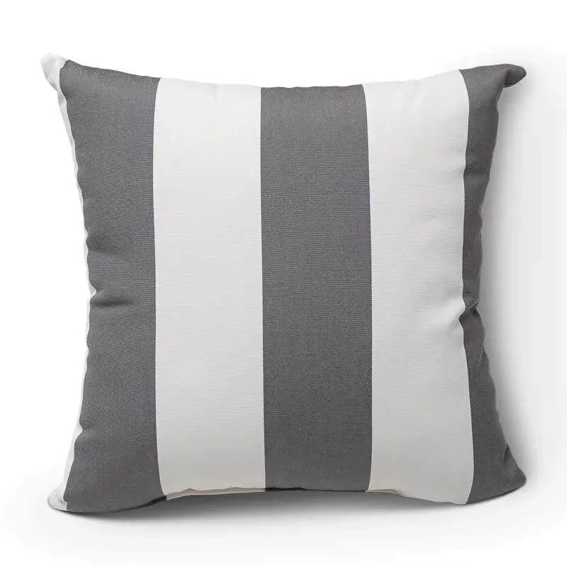 Casual Cushion 15" Throw Pillow in Bistro Stripe Zinc