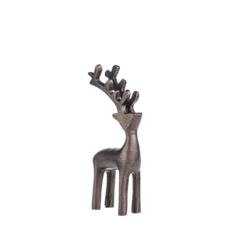 Dark Bronze Standing Deer