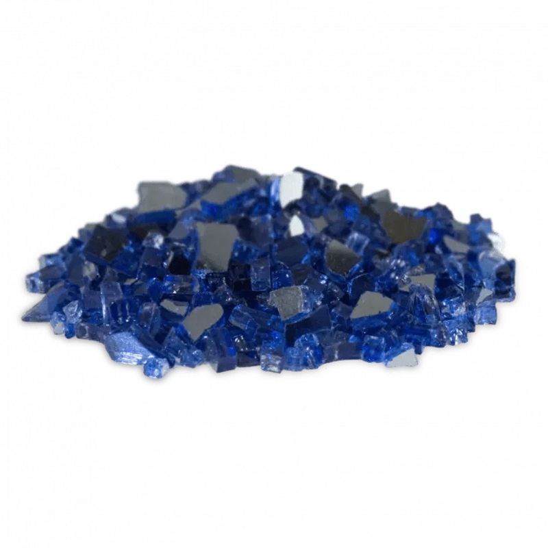 Firegear Cobalt Blue Reflective Fireglass 1/2" to 1" in Size, sold in 10 lb. Jug