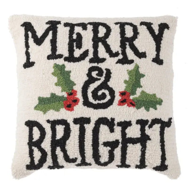 Punch Hook Merry & Bright Pillow