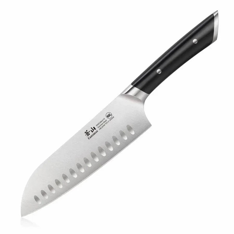 Cangshan Helena Series 7-inch Santoku Knife, Black