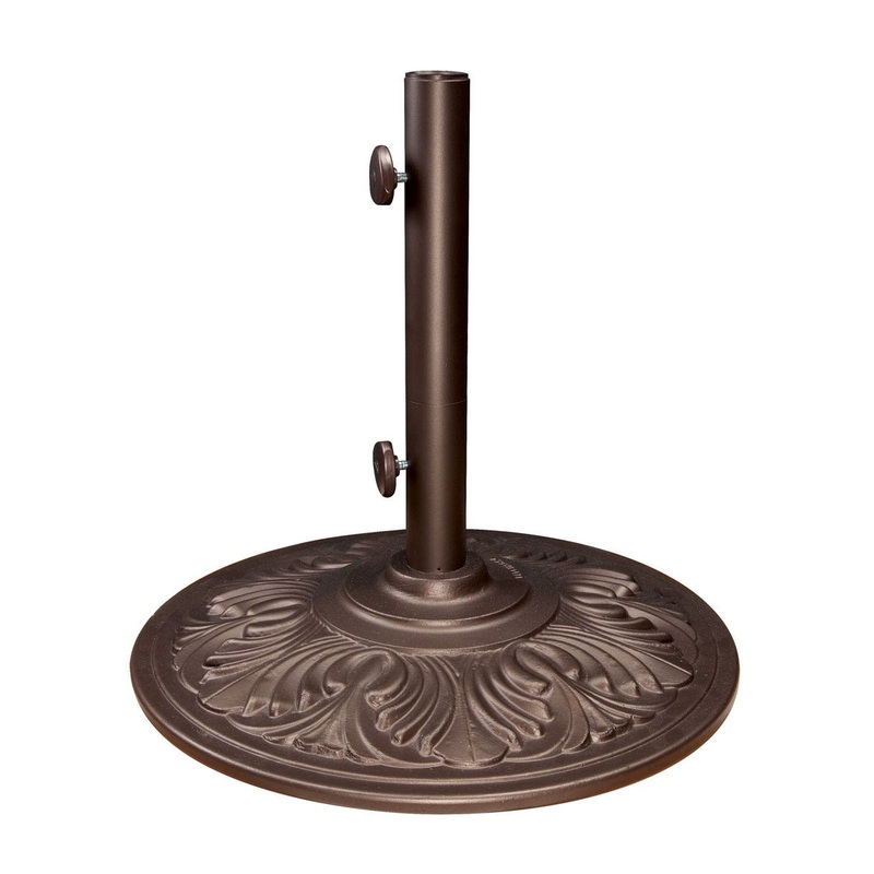 Treasure Garden 50lb Art Deco Umbrella Base with Bronze Finish