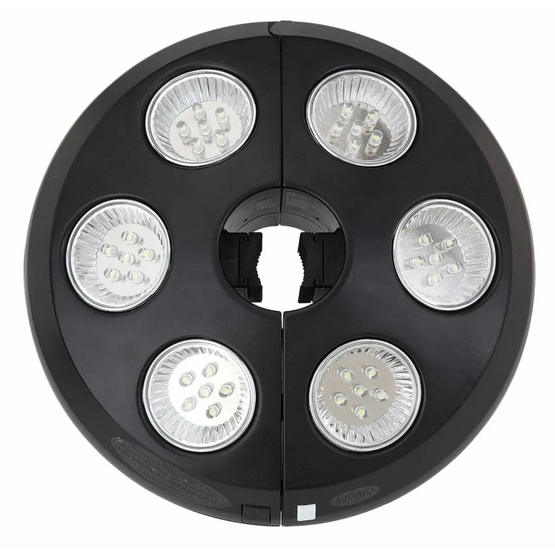 Treasure Garden Vega-L Umbrella Light with Black Finish
