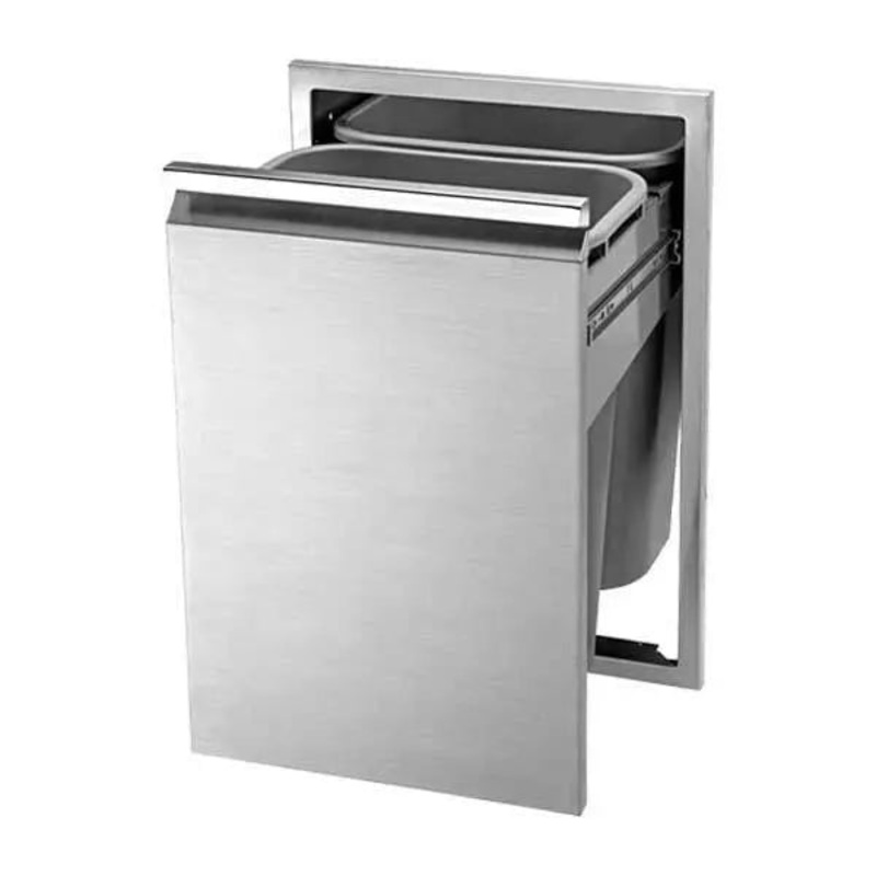 Twin Eagles 18" Double Tall Trash Drawer with Two Trash Cans