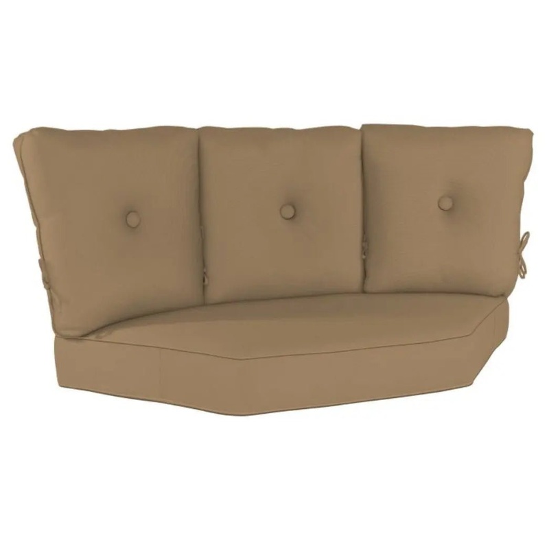 Casual Cushion Estate Series Deep Seating 3 Back Corner Sectional Cushion in Canvas Cocoa
