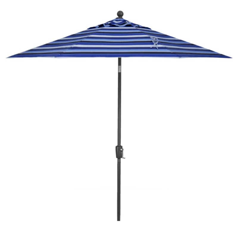 Local Special, Treasure Garden 9' Auto Tilt Umbrella with Anthracite Frame and Milano Cobalt Fabric