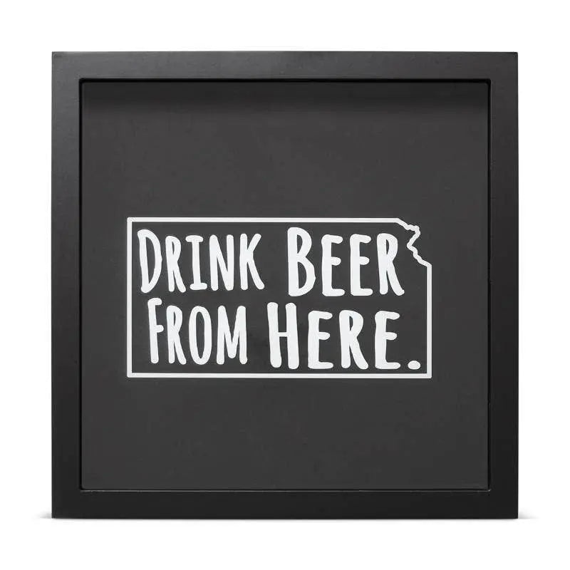 Torched Drink Beer From Here Shadow Box
