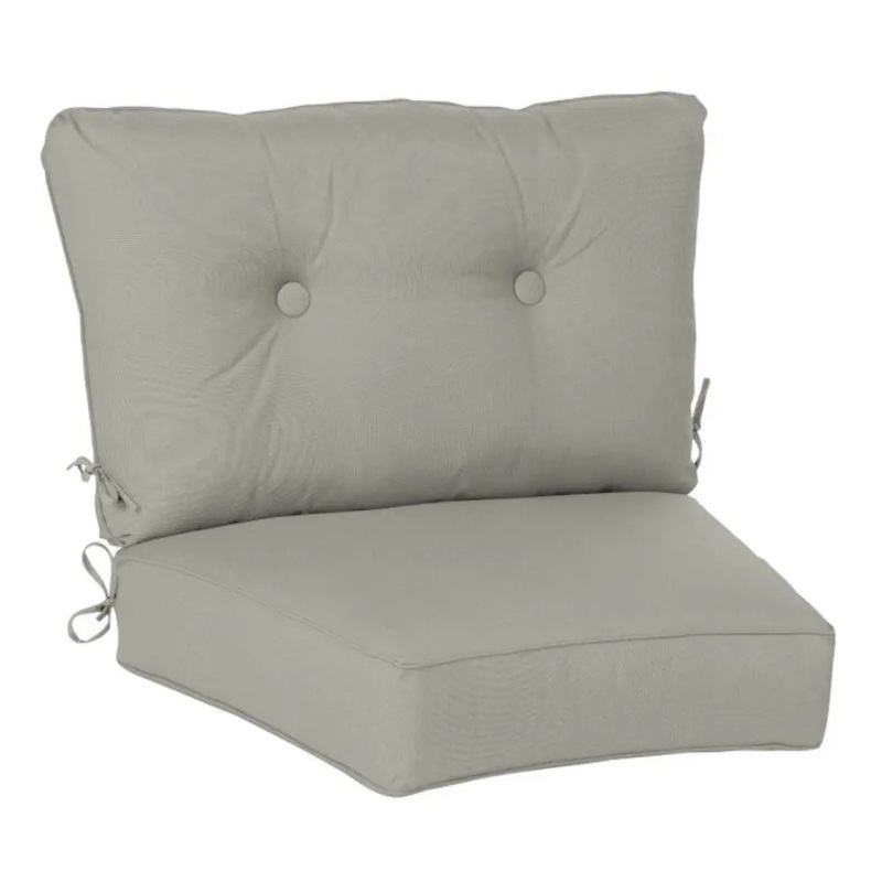 Casual Cushion Estate Series Deep Seating Curved Cushion in Spectrum Dove