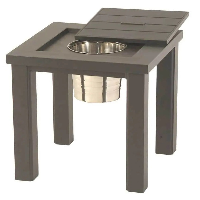 Hanamint Sherwood 24" Square Ice Bucket Side Table