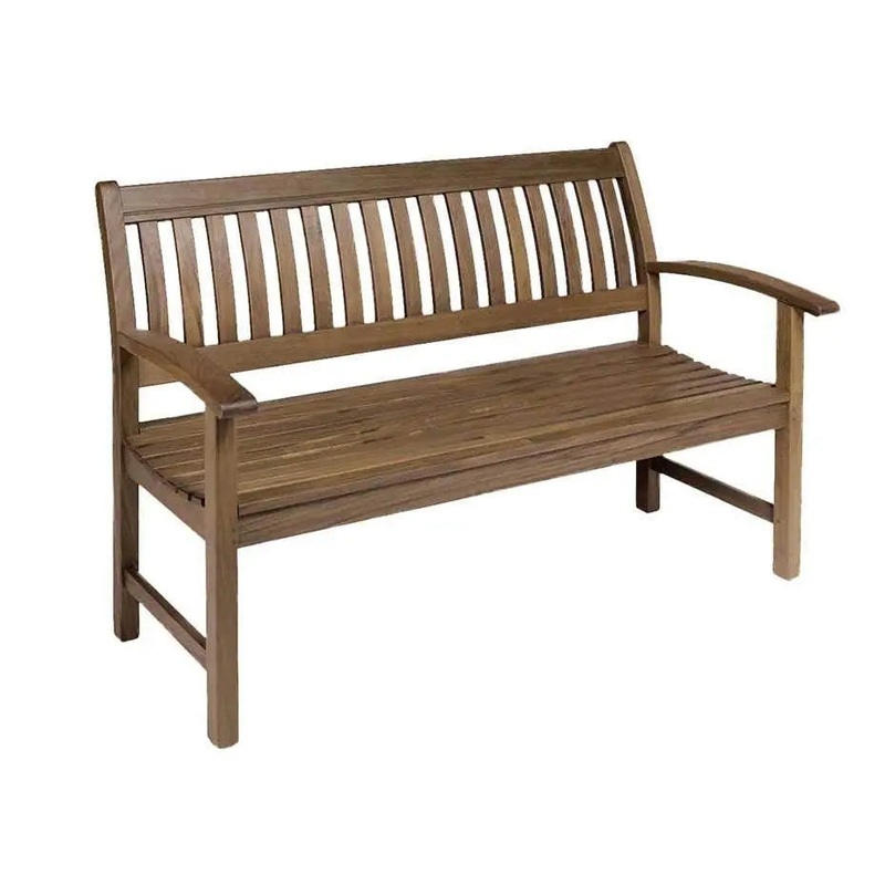 Jensen Outdoor Classic Ipe Garden Bench with Arms