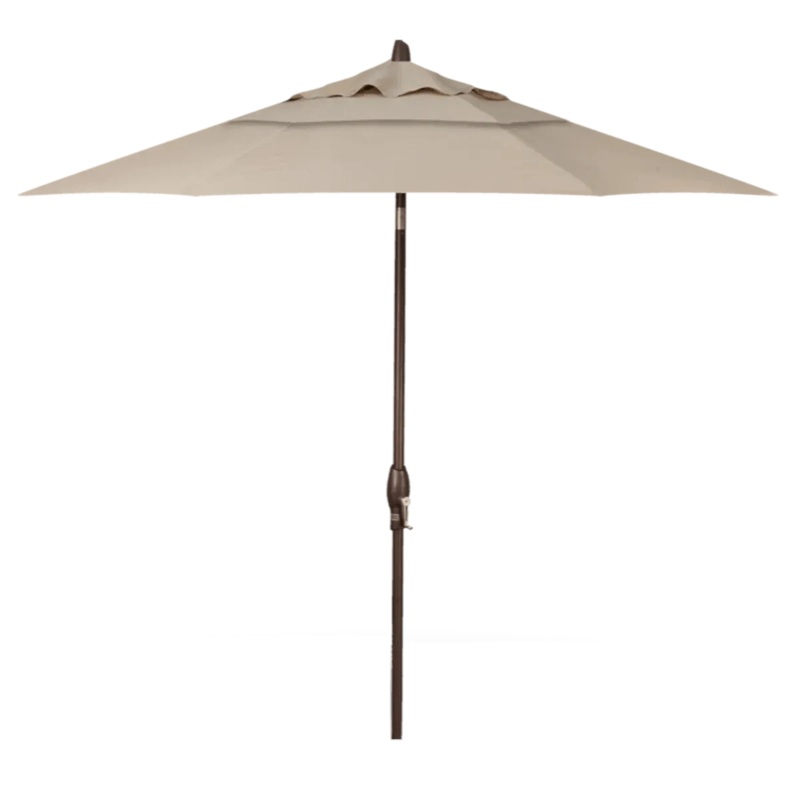 Local Special, Treasure Garden 9' Auto Tilt Octagon Umbrella with Bronze Frame and Antique Beige Fabric with Double Wind Vents