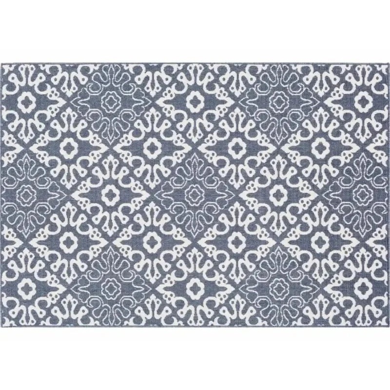 Surya 5x7 Alfresco Charcoal & White Outdoor Rug
