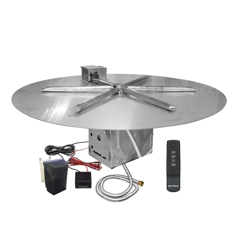 Firegear Round Flat Thermocouple Flame Sense Outdoor Fireplace, Liquid Propane