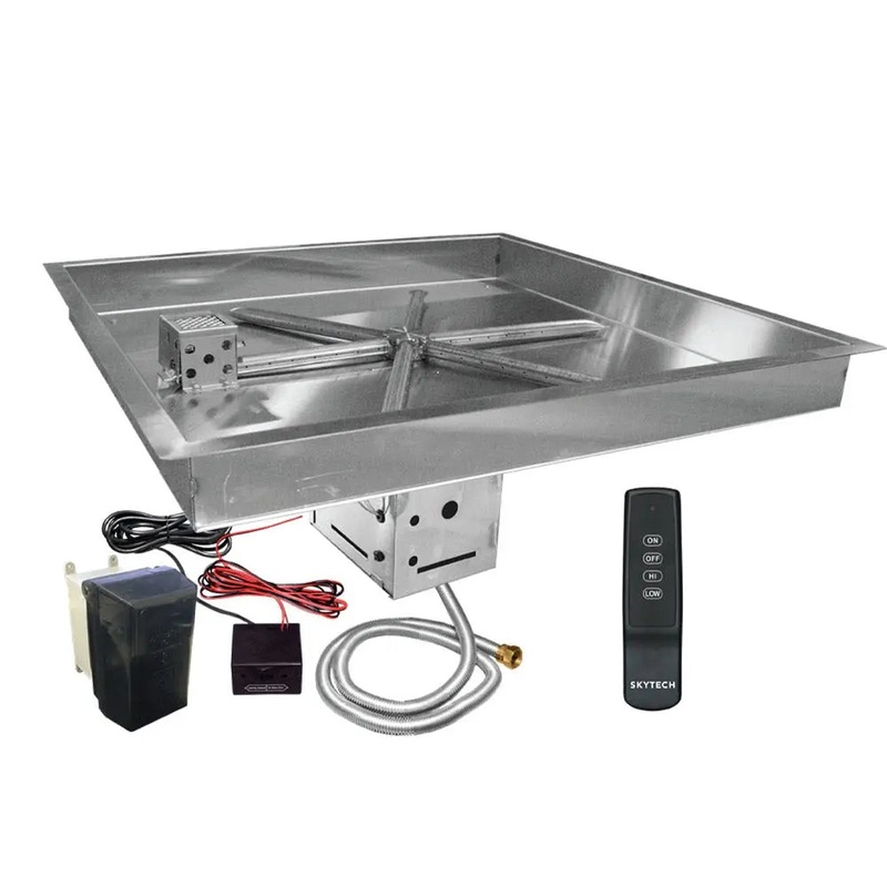 Firegear Square Pan Thermocouple Flame Sense Outdoor Fireplace, Liquid Propane