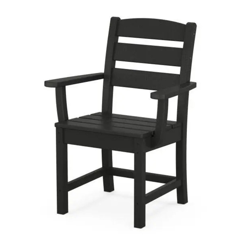 POLYWOOD Lakeside Dining Arm Chair in Black