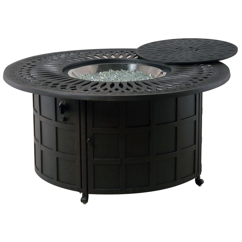 Hanamint Mayfair 48" Round Enclosed Gas Fire Pit Table