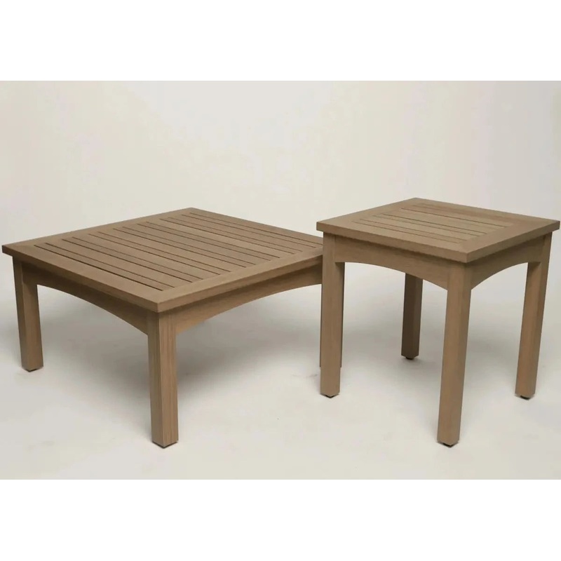 Local Special, Klaussner Delray Square Cocktail Table and End Table in Dune, SOLD AS-IS, No warranty