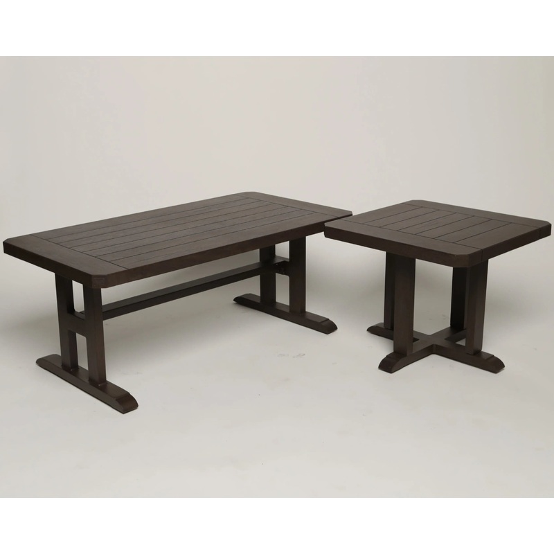 Local Special, Patio Renaissance, Hampton, End Table & Coffee Table Set, Reclaimed Barnwood Finish