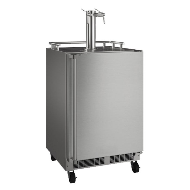 24" Marvel Mobile Outdoor Dispenser Cabinet, Stainless Steel Door with Lock, Reversible Hinge