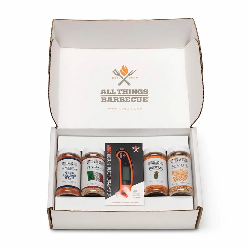 Cattleman's Taste of the World Four Rub + Thermometer Gift Set