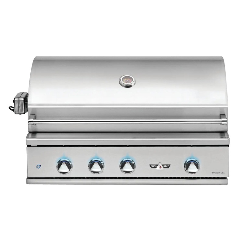 Delta Heat 38" Gas BBQ Grill with Infrared Rotisserie
