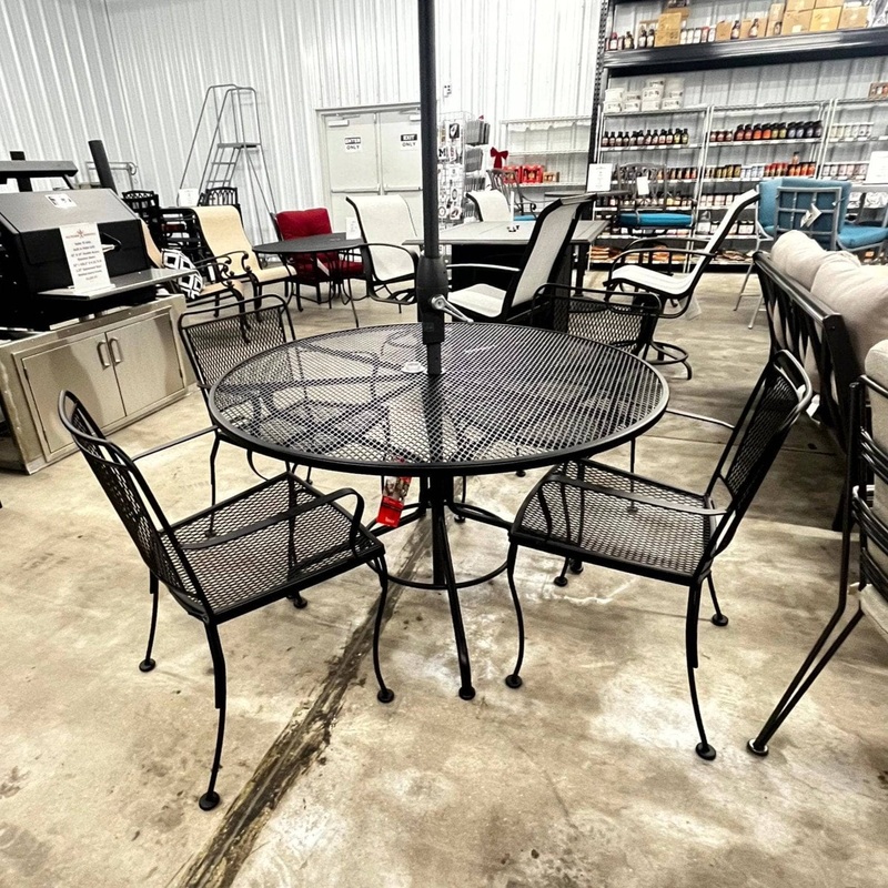 Local Special, Woodard Constantine Wrought Iron Set in Textured Black Finish