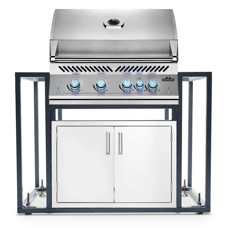 Napoleon BIG32RB Gas BBQ Grill Island with 30x19 Double Access Doors