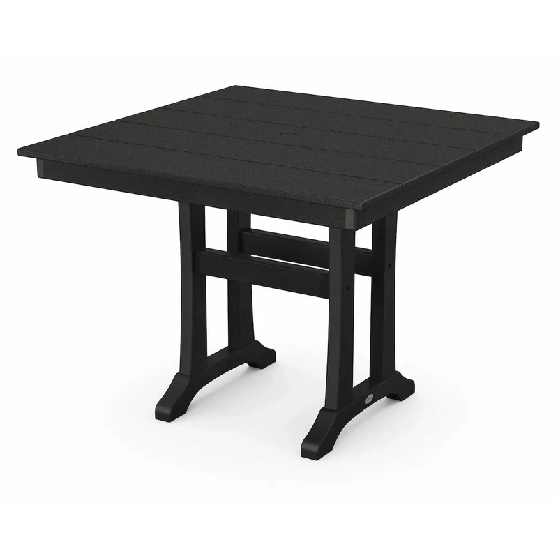 POLYWOOD Farmhouse Trestle 37" Square Dining Table