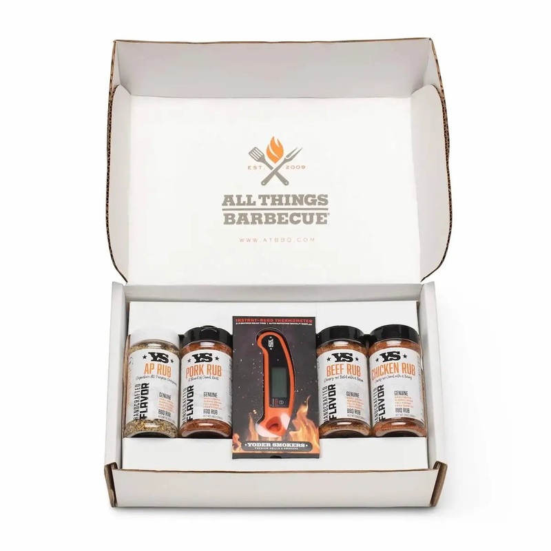 Yoder Smokers Four Rub + Thermometer Gift Set