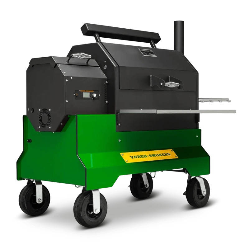 Yoder Smokers YS640s Pellet Grill on Competition Cart Limited Edition Colors