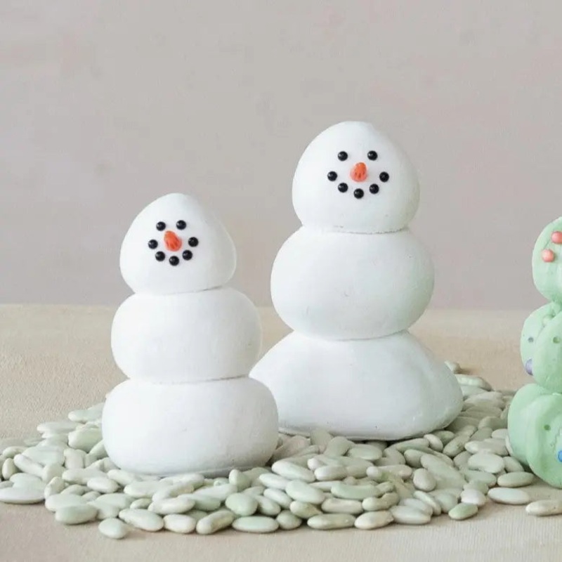 Clay Dough Snowmen
