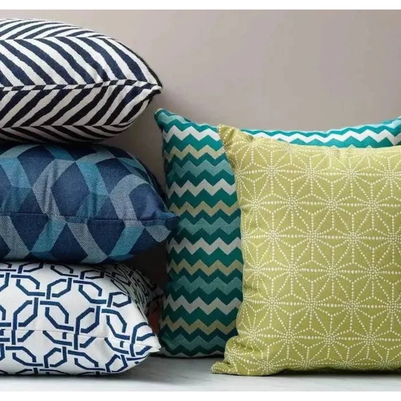 Colored Geometric Throw Pillows