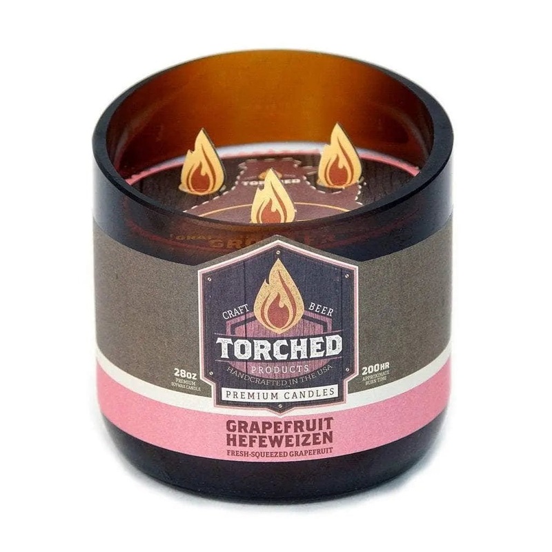 Torched Beer Growler Candles