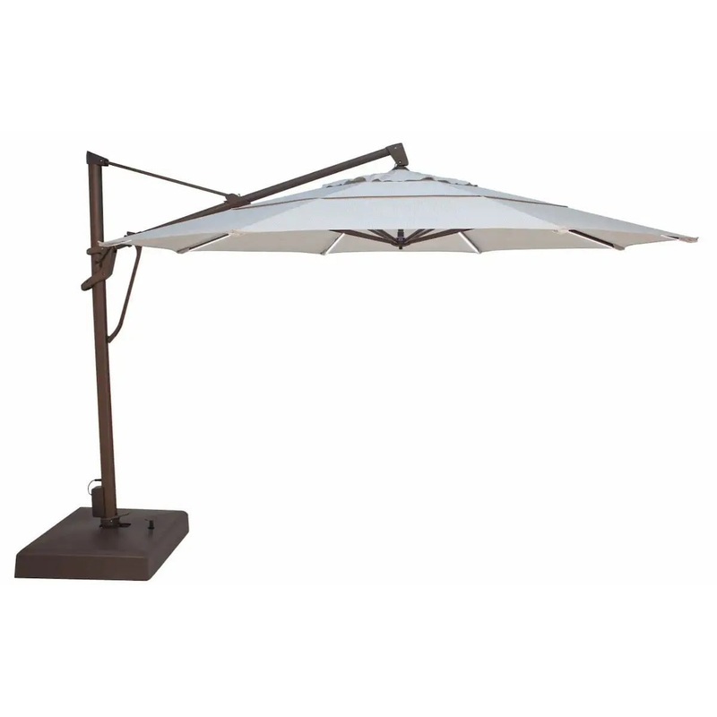 Treasure Garden 13' Octagon Starlux AKZP Cantilever Umbrella with Bronze Frame