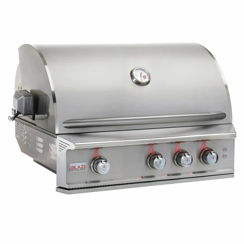 Blaze Professional LUX 34" 3 Burner Gas BBQ Grill with Rear Infrared Burner BLZ-3PRO