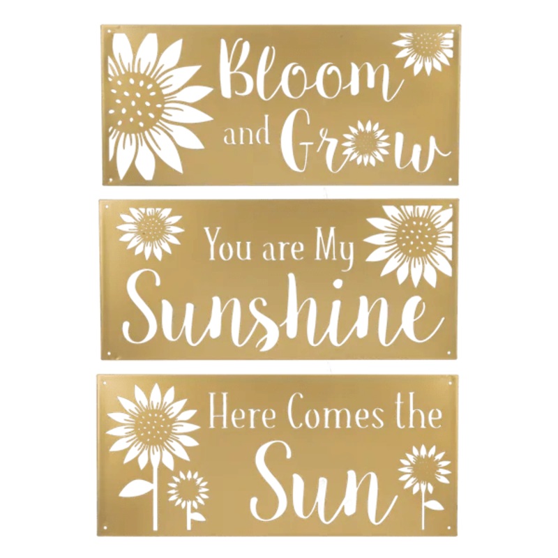 Gold Laser Cut Sunflower Wall Decor