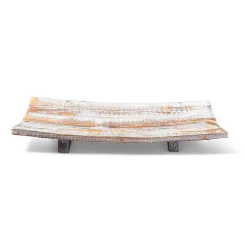 Kalalou Rectangle Curved Wooden Bowls