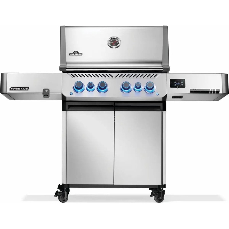 Napoleon Prestige 500 Connected Gas BBQ Grill with Infrared Side & Rear Burner, Stainless Steel