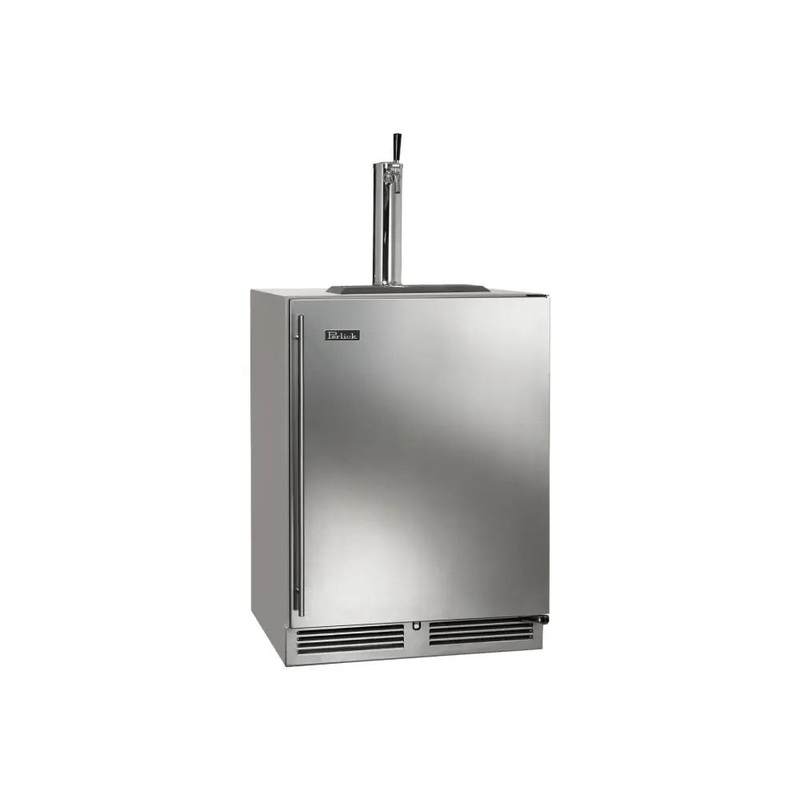 Perlick C-Series HC24 24" Undercounter Outdoor Beer Dispenser - Single Tap with Stainless Steel Solid Door