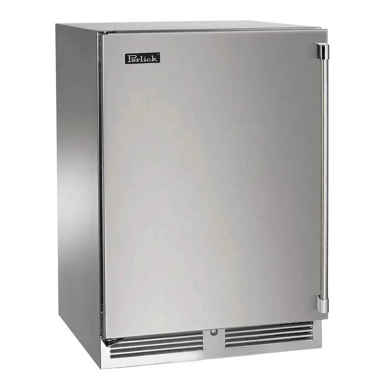 Perlick Signature HP24 24" Undercounter Outdoor Single Zone Wine Reserve with  Stainless Steel Solid Door
