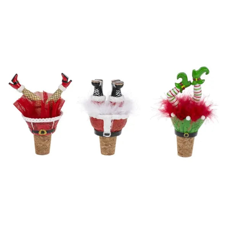 Wiggle Legs Holiday Bottle Stoppers